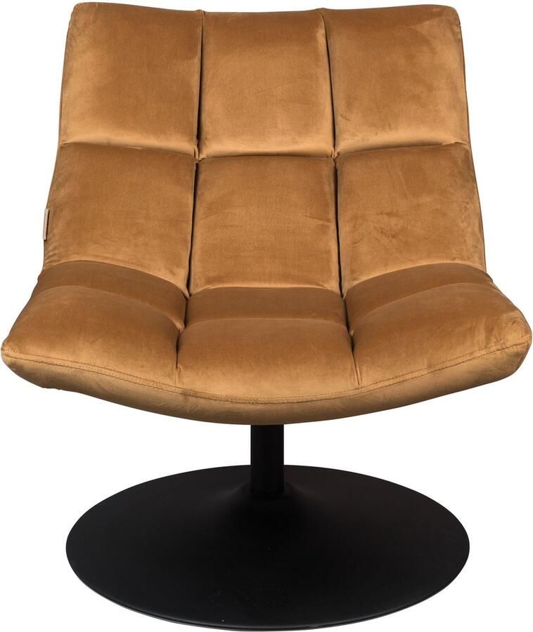 Dutchbone lounge chair bar velvet golden brown - Foto 4