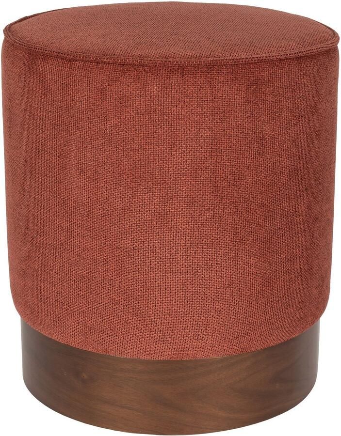 Dutchbone Bellevue Poef Rond Rood