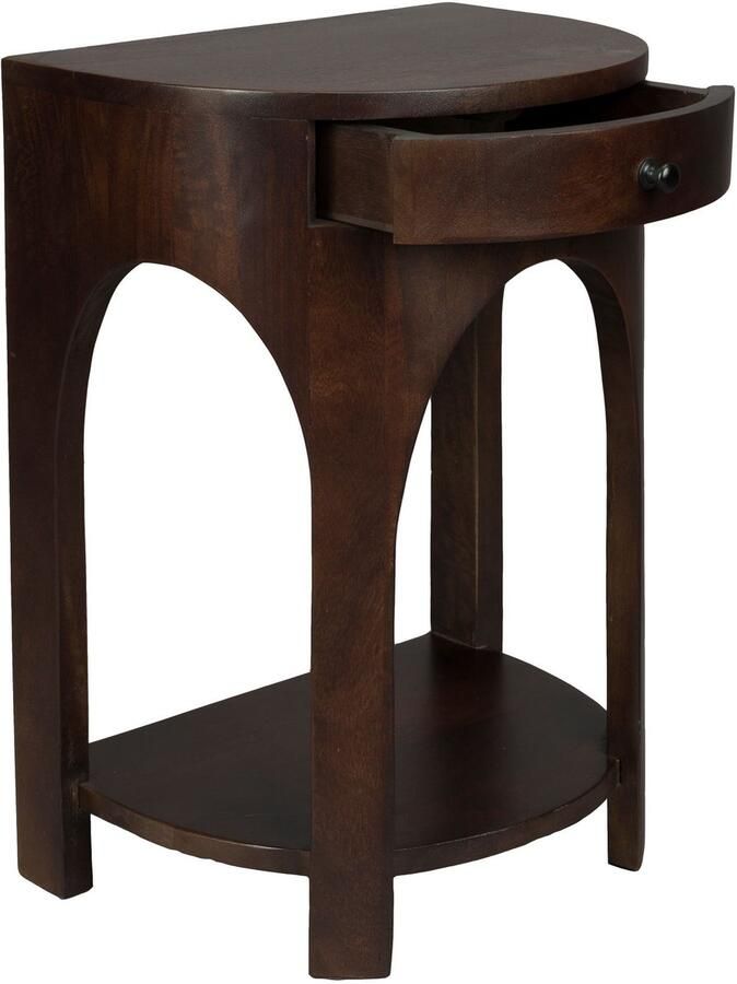 Dutchbone Bijzettafel Nachtkastje Belvedere Mangohout 40 x 30cm Bruin