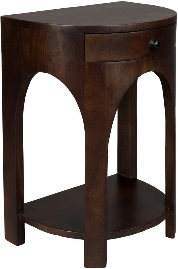 Dutchbone Bijzettafel Nachtkastje Belvedere Mangohout 40 x 30cm Bruin - Foto 5