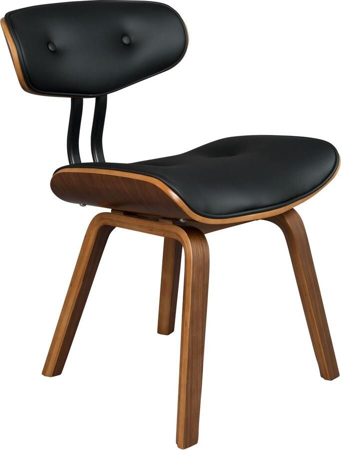 Dutchbone Blackwood Stoel Donkerbruin Onderstel Zwart Kunstleer - Foto 2