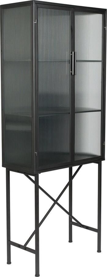 Dutchbone Boli Kast Opbergkast Hoog (L) Metaal Zwart - Foto 4