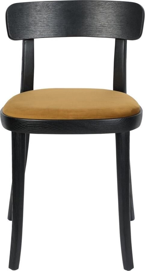 Dutchbone Brandon Eetkamerstoelen Zwart Oker Set van 2