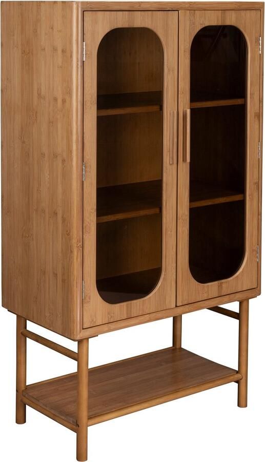 Dutchbone Caroun Kast Opbergkast 2 deuren Bamboehout Bruin