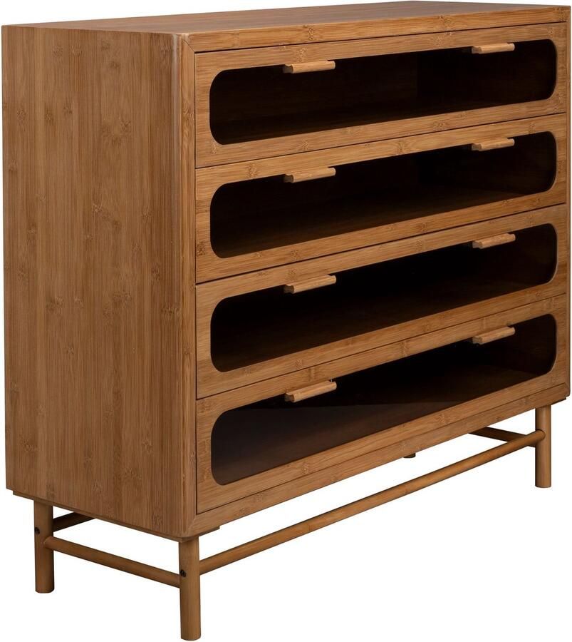 Dutchbone Caroun Kast| Opbergkast Breed Bamboehout Bruin