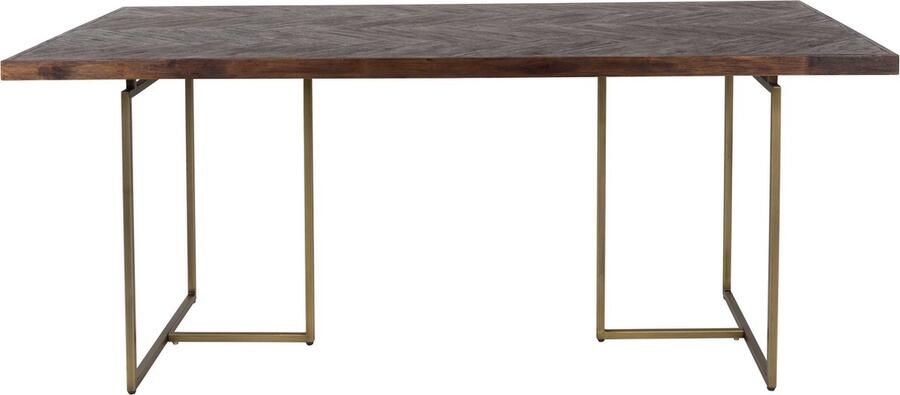 Dutchbone " Class Eettafel Visgraat 180 x 90 cm Bruin " - Foto 5
