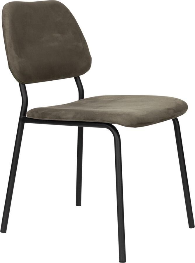 Dutchbone Darby Eetkamerstoelen Groen Set van 2
