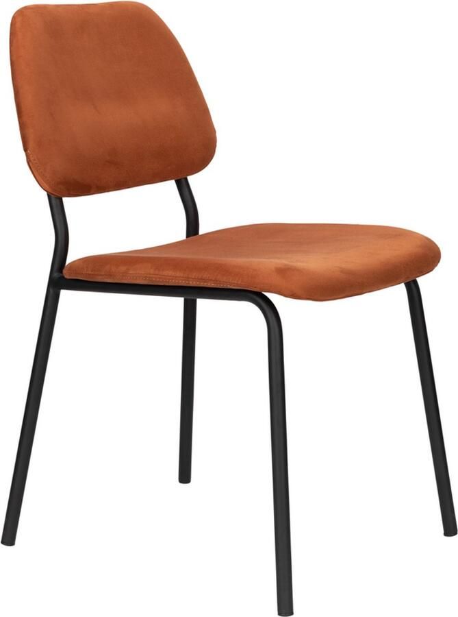 Dutchbone Darby Eetkamerstoelen Terra Cotta Set van 2 Bruin