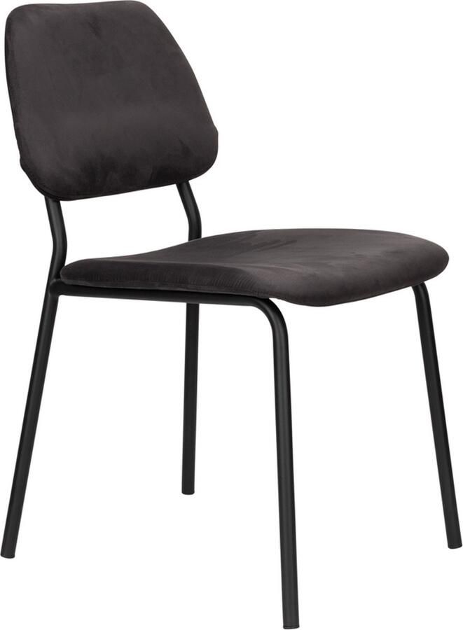 Dutchbone Darby Eetkamerstoelen Zwart Set van 2