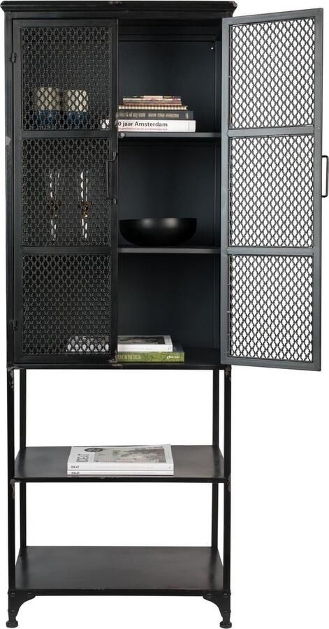 Dutchbone Denver Kast Opbergkast Hoog Metaal Zwart - Foto 2