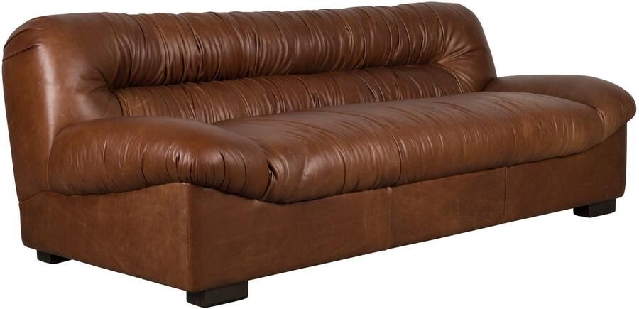 Dutchbone Douglas 3-zitsbank Leer Chocolade Bruin