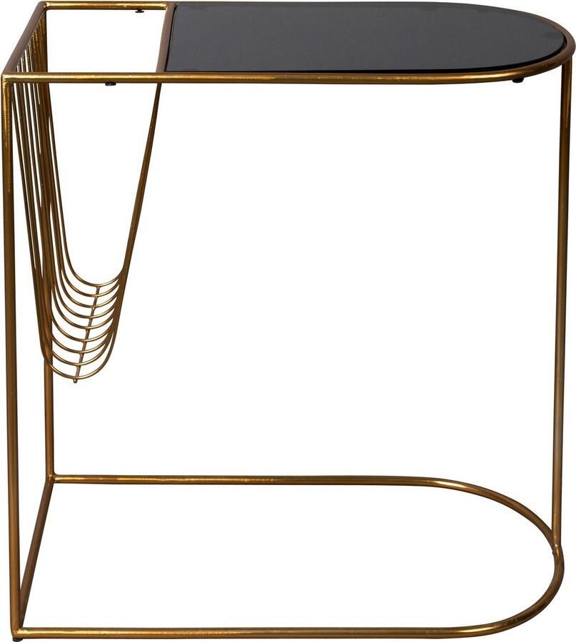 Dutchbone Bijzettafel Eileen met tijdschriftenhouder Goud - Foto 2