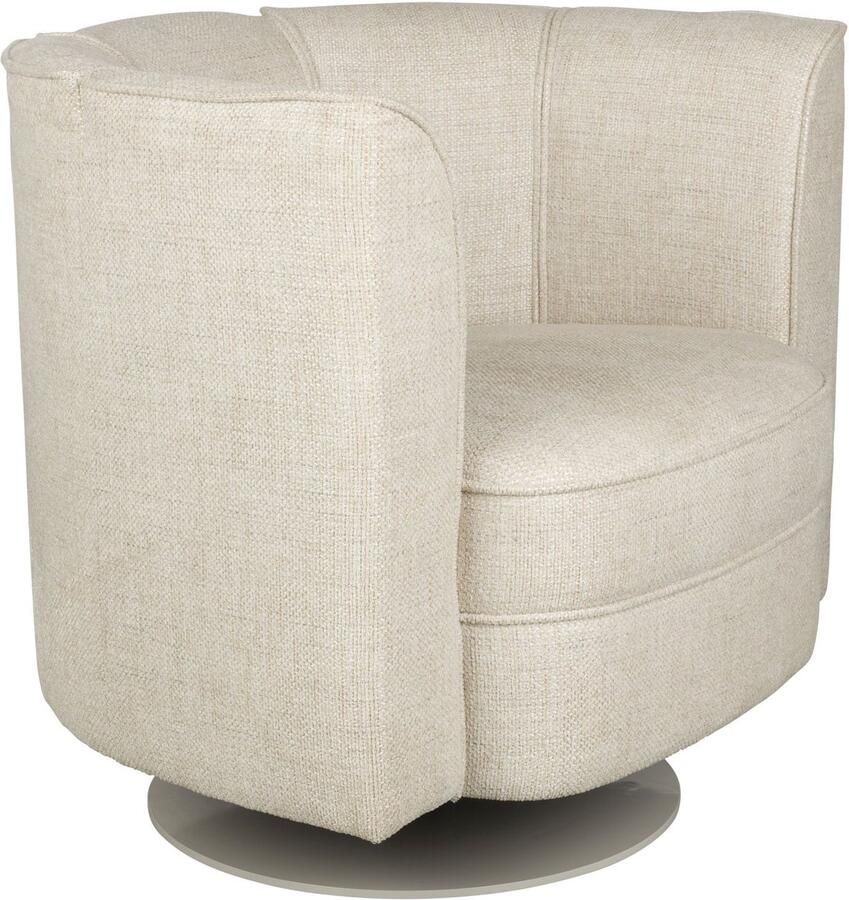 Dutchbone Flower Fauteuil Draaistoel Beige