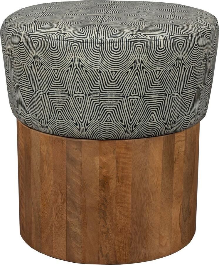 Dutchbone Kruk Fragment Mangohout en stof Bruin