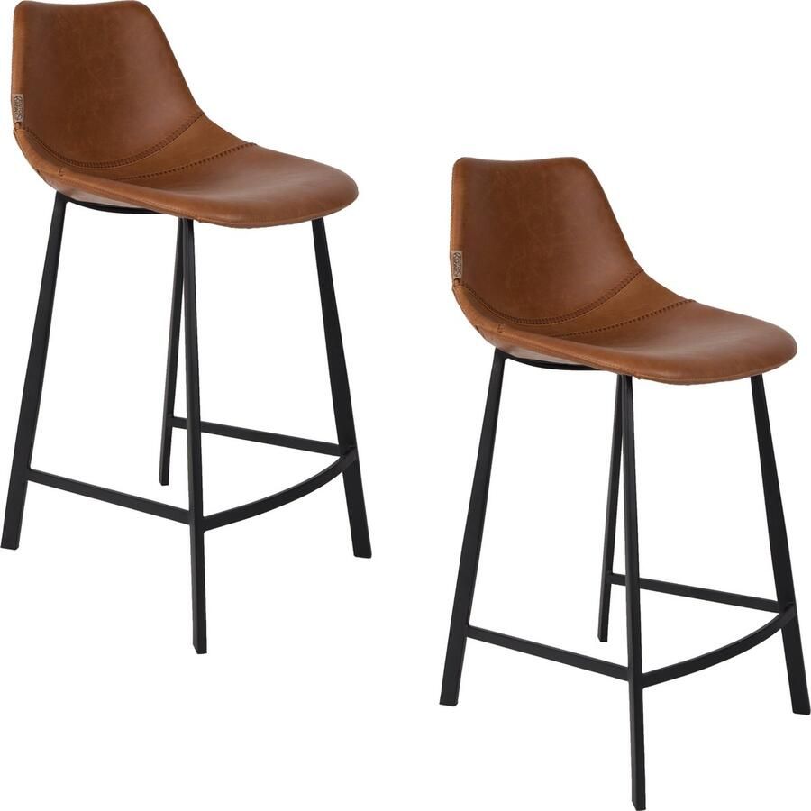 Dutchbone Franky Barkruk Bruin 65 cm Set van 2