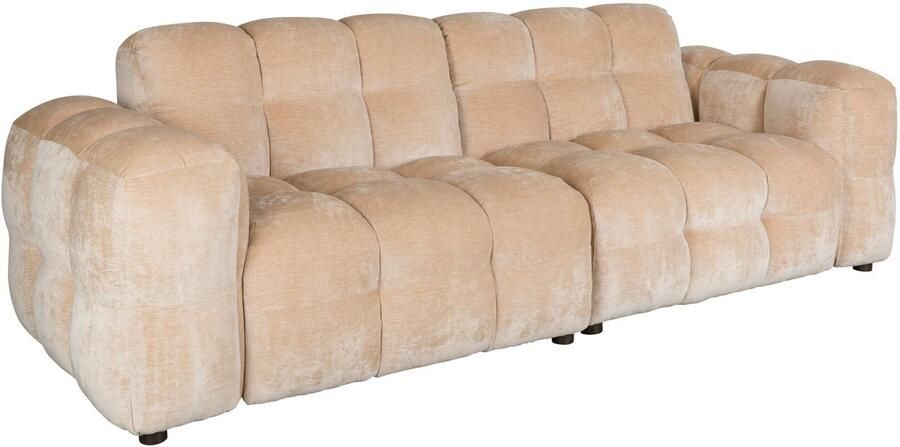 Dutchbone Hackman 3-zitsbank Velours Beige - Foto 2