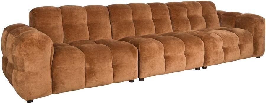 Dutchbone Hackman 4 5-zitsbank Velours Cognac Bruin - Foto 2