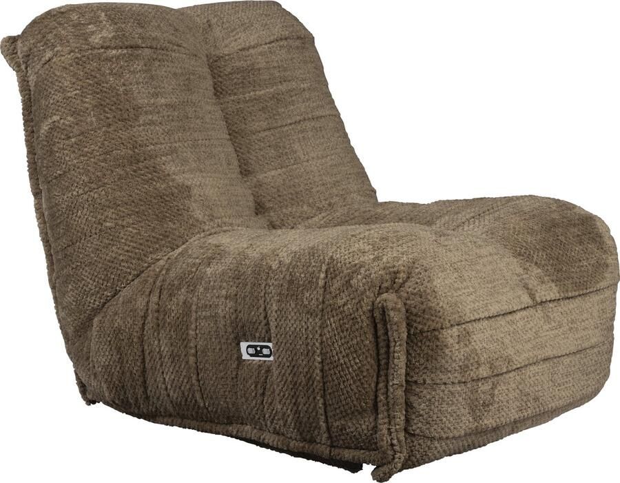 Dutchbone Verstelbare Fauteuil Hamilton Chenille Bruin - Foto 2