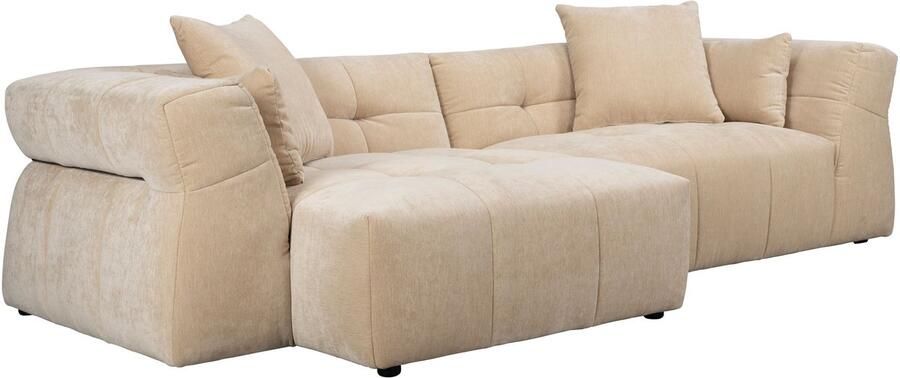 Dutchbone Hodge Bank met Chaise Longue Links Beige