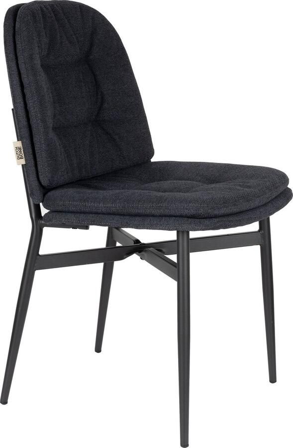 Dutchbone Jade Eetkamerstoelen Blauw Set van 2 - Foto 4