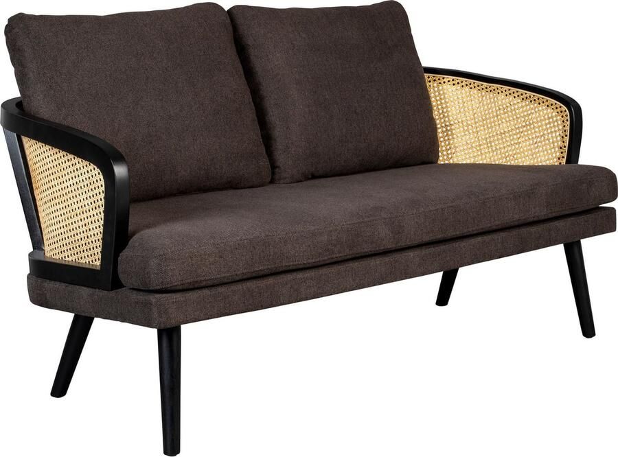 Dutchbone Manou Bank 2 zitter Rotan Grijs - Foto 5