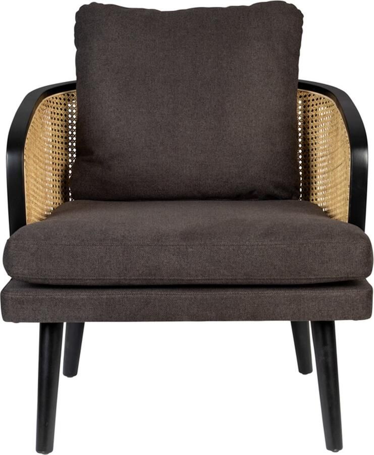 Dutchbone Fauteuil Manou Hout en Rotan Grijs - Foto 2