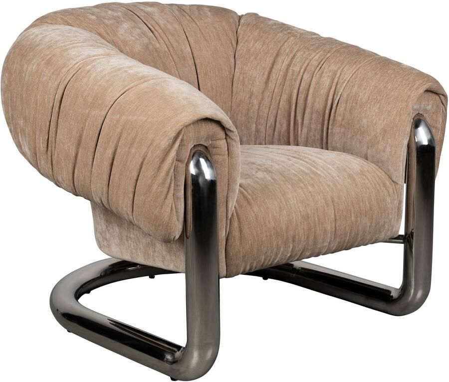 Dutchbone Marly Fauteuil Bruin Chroom