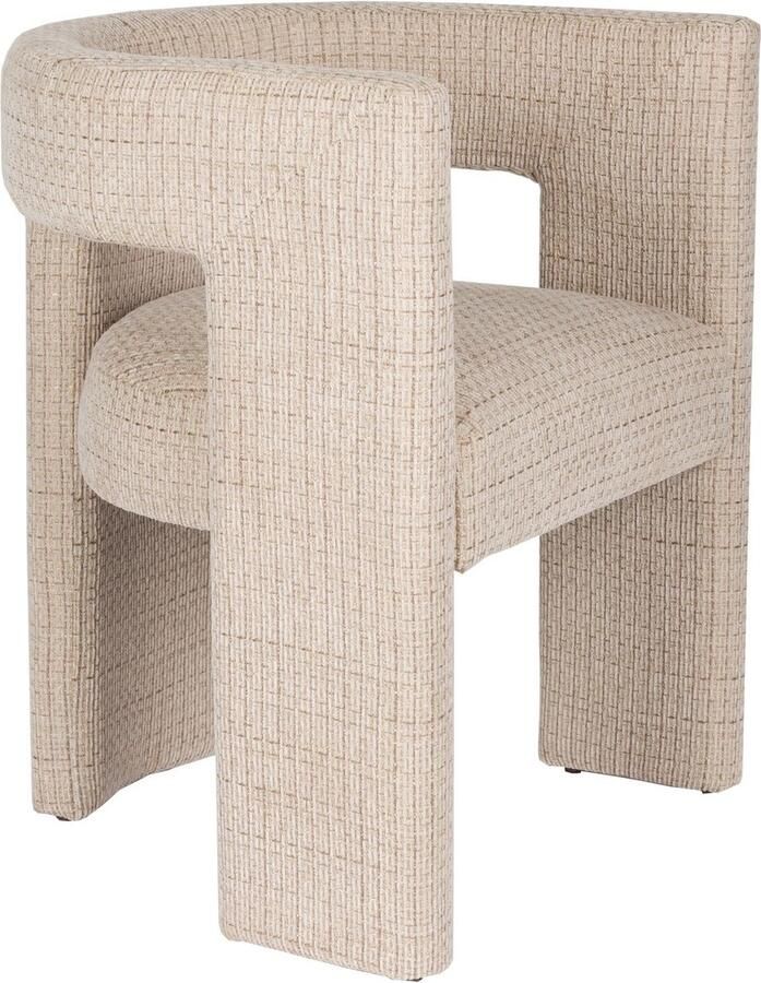 Dutchbone Eetkamerstoel Medina Geweven stof Beige