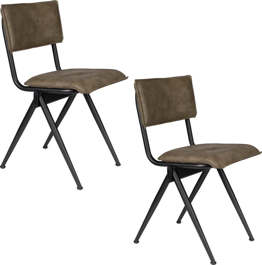 Dutchbone New Willow Eetkamerstoelen Army Set van 2