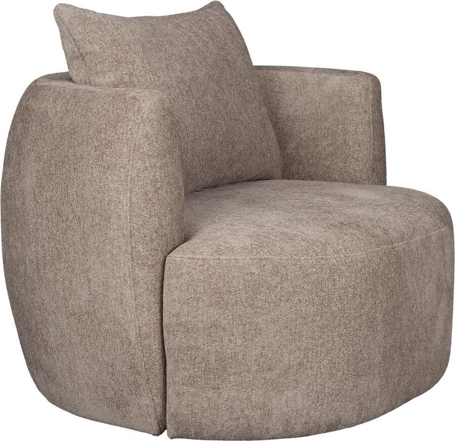 Dutchbone Fauteuil Rocca Geweven stof Cappuccino