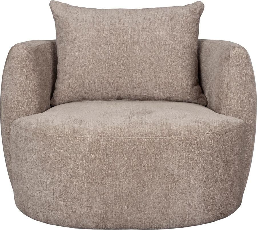 Dutchbone Fauteuil Rocca Geweven stof Cappuccino - Foto 2