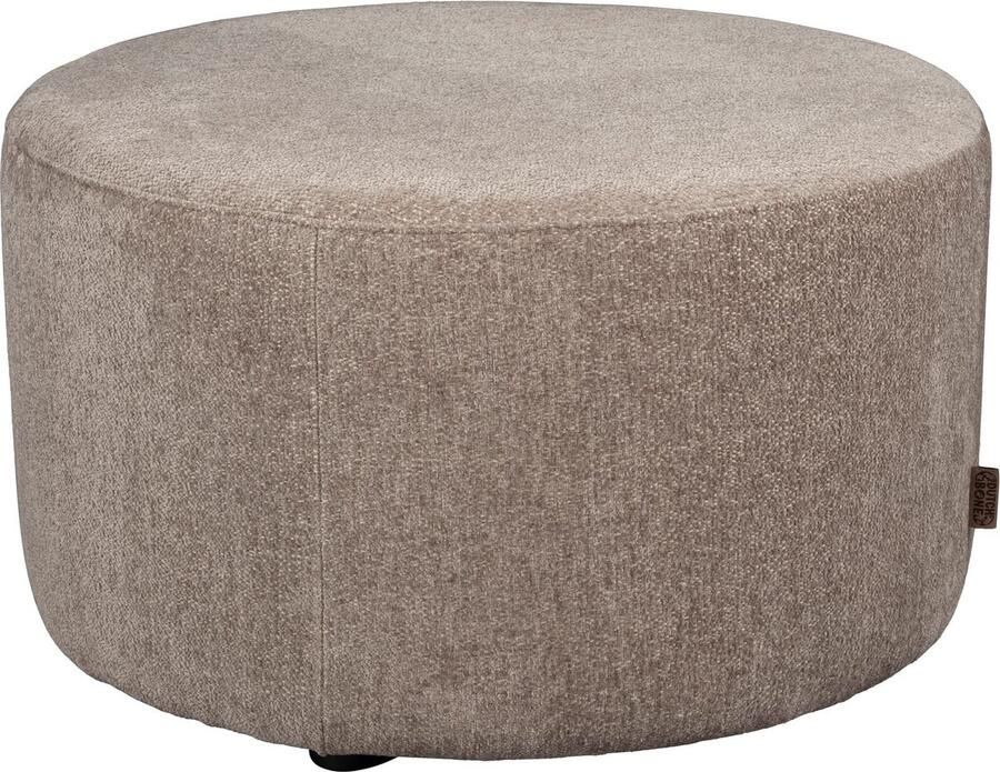 Dutchbone Poef Rocca Geweven stof Cappuccino