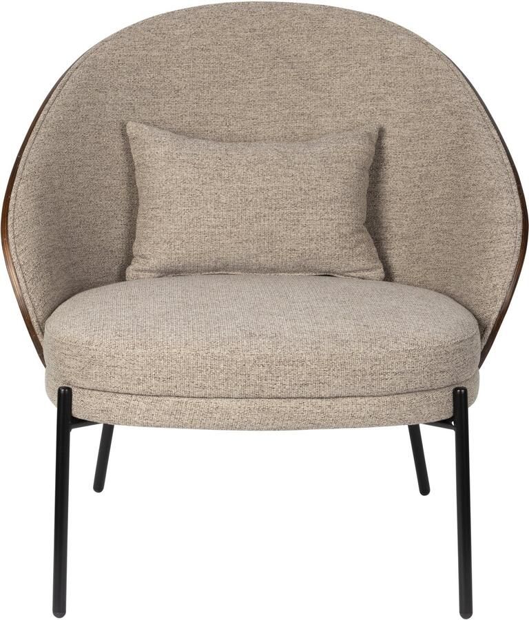 Dutchbone Fauteuil Rodin Essenhout en stof Beige Japandi - Foto 3