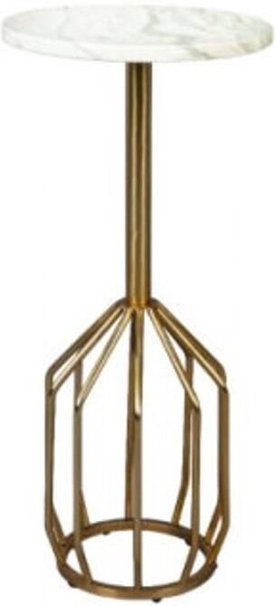 Dutchbone Salerno Bijzettafel Rond 25 cm Marmer Goud