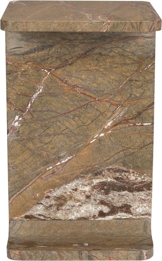 Dutchbone Bijzettafel Satpura Marmer 31 x 31cm Bruin Vierkant - Foto 2