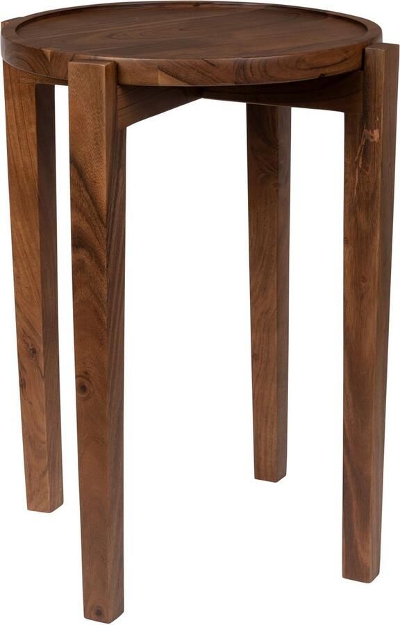 Dutchbone Shane Bijzettafel Rond 40 cm Acaciahout Bruin