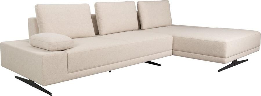 Dutchbone Shelly 3-zitsbank Rechts Chaise Longue Off-White Wit}