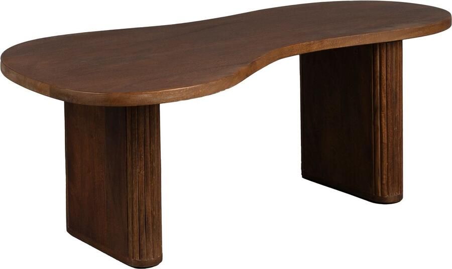 Dutchbone Organische Salontafel Tilon Mangohout 110 x 60cm Bruin Japandi - Foto 2