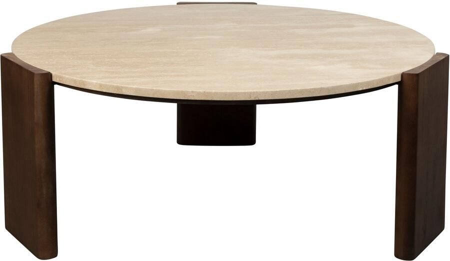 Dutchbone Valcour Salontafel Rond Bruin - Foto 4
