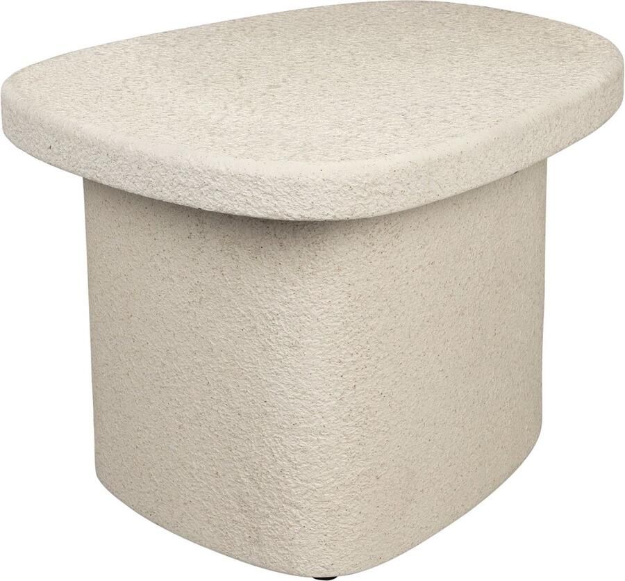 Dutchbone Organische Bijzettafel Veda Gerecycled marmer 56 x 45cm Beige