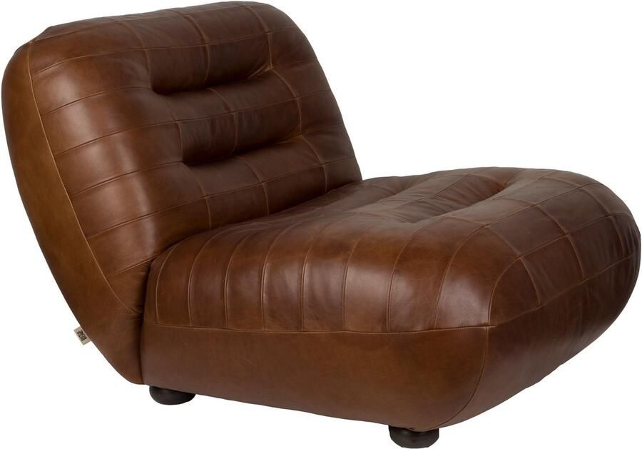 Dutchbone Wyatt Fauteuil Leer Chocolade Bruin - Foto 4