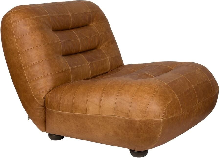 Dutchbone Wyatt Fauteuil Leer Cognac Bruin - Foto 4