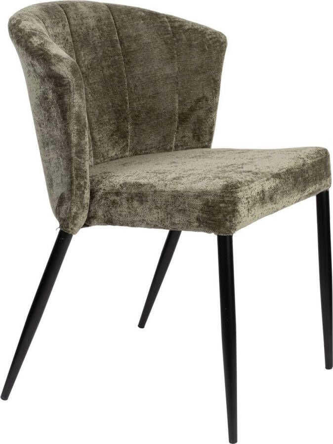 Dutchbone Georgia Eetkamerstoelen Groen Set van 2 - Foto 2