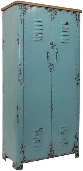 Dutchbone Rusty Opbergkast Lockerkast Metaal Blauw - Foto 3