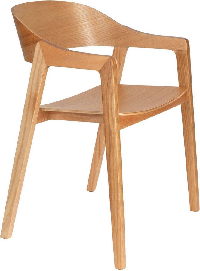 Dutchbone Westlake Eetkamerstoelen met armleuning Hout Naturel Set van 2 - Foto 2