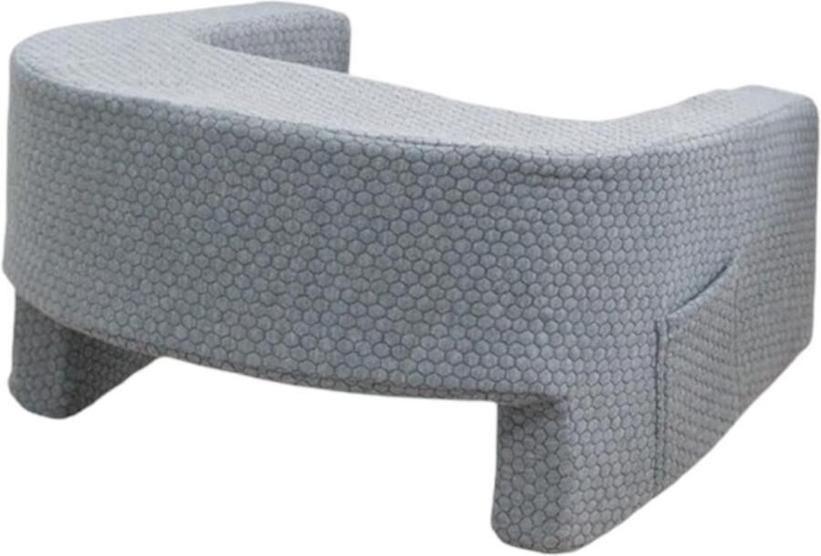 Dutchers Ergonomische Laptoptafel – Bedtafel met Armsteunen Leestafel Bureau Werkplek – Comfortabel Rugkussen voor Thuiswerken Lezen & Gamen – Multifunctionele Bijtafel voor Bed of Bank – Wasbare Hoes – Grijs