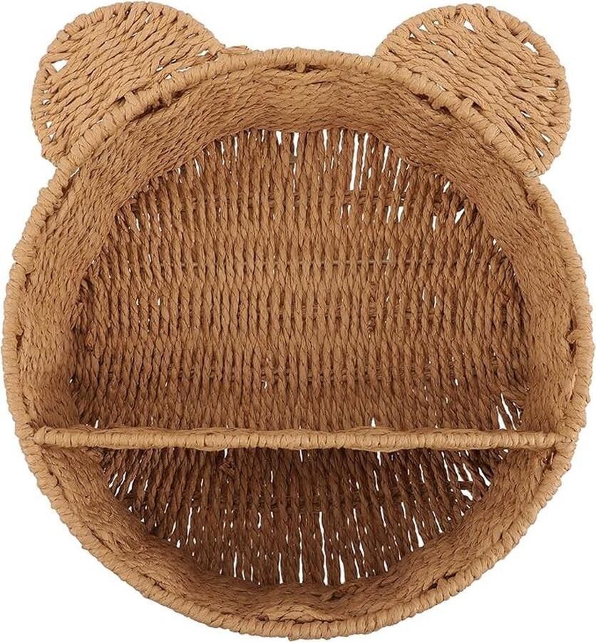 Dutchers . Rotan Wandrek Kinderkamer * Kinderkamer & Babykamer Decoratie Natuurlijk & Speels Rieten Wandplank Slaapkamerdecoratie 30x11x32cm