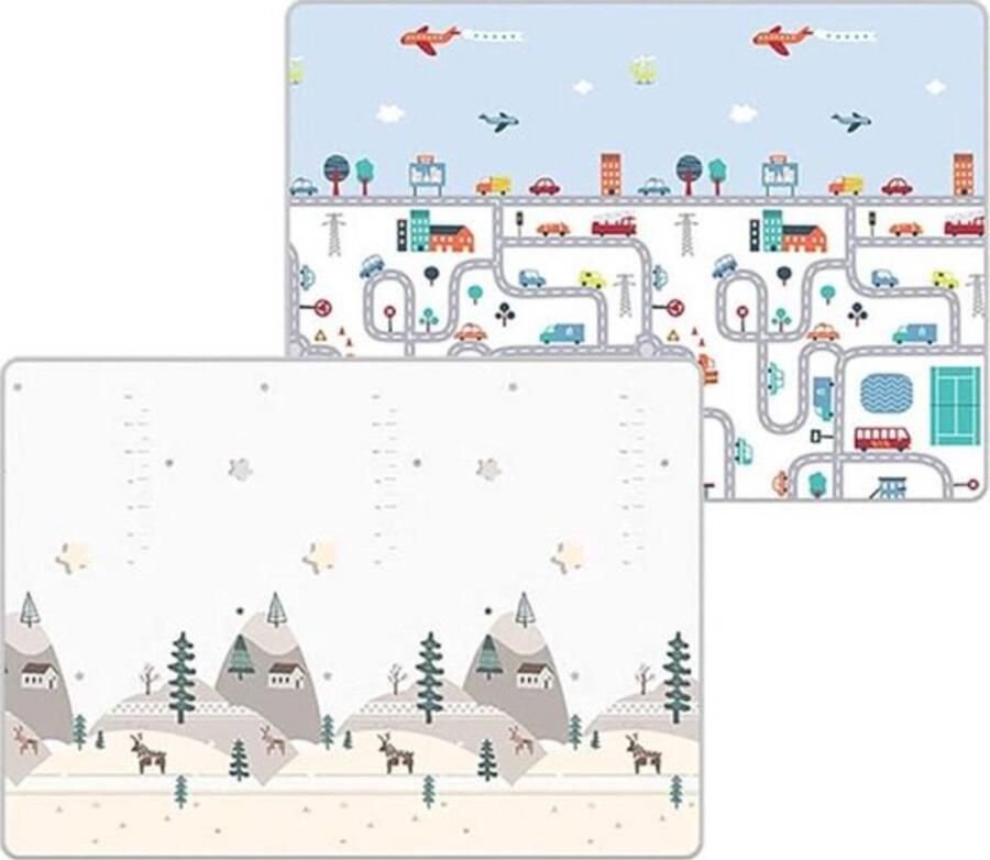 Dutchers. Speelmat XL * Hoogwaardig XPE Dubbelzijdig Slijtvast Anti-Slip Waterafstotend Speelmat Foam Opvouwbaar Speelmat Baby Speelmat 180 x 150 Speelmat Speelkleed Baby Kruipmat Baby Veilig Spelen Binnen & Buiten