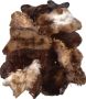 Dutchskins Designer schapenvacht vloerkleed 180 x 120 cm patchwork Ivoor wit; Creme wit Hoogpolig vloerkleed natuurlijke vorm - Thumbnail 2
