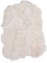 Dutchskins Designer schapenvacht vloerkleed 230 x 160 cm patchwork Ivoor wit; Creme wit Hoogpolig vloerkleed natuurlijke vorm - Thumbnail 2